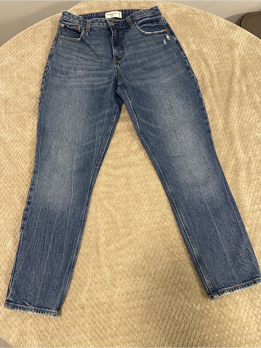 Abercrombie & Fitch Straight-Leg Blue Denim Jeans